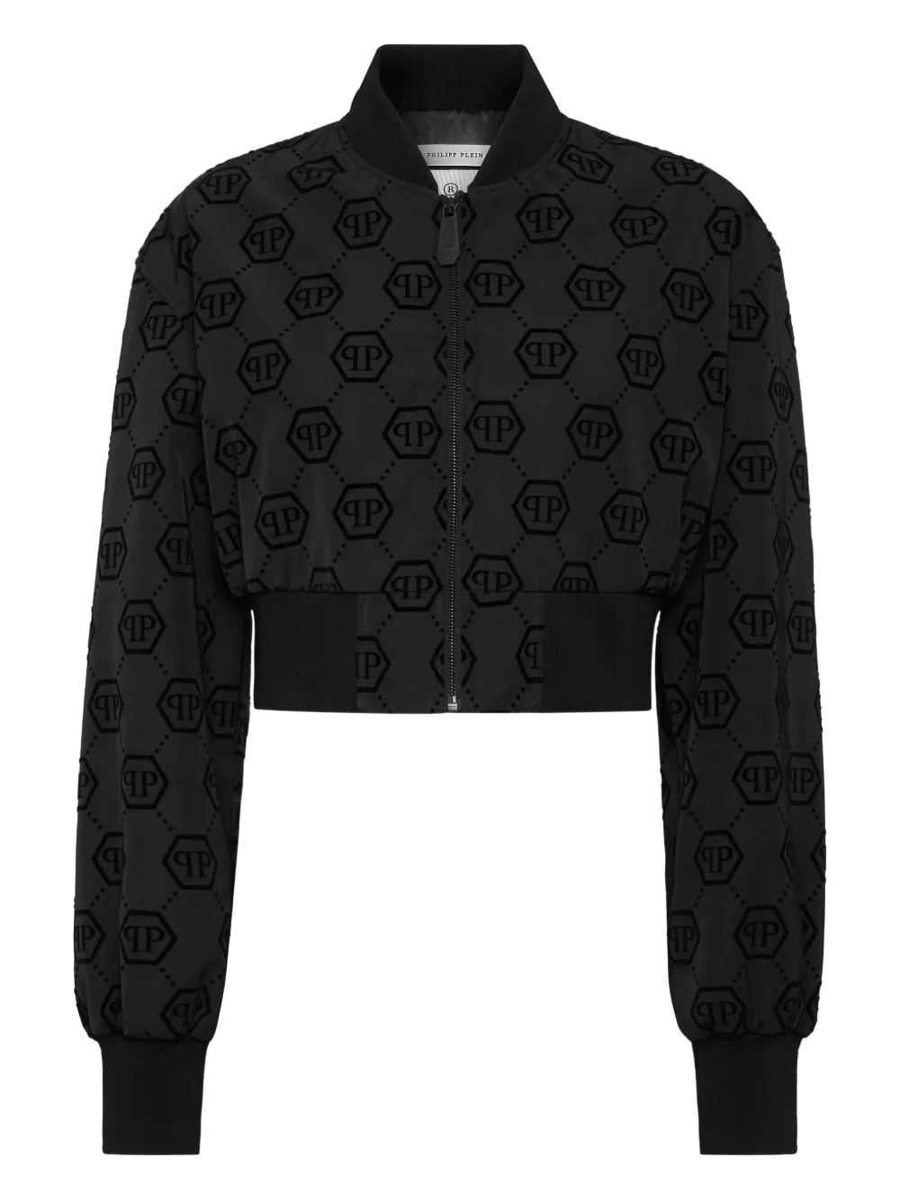 Philipp Plein Bomber con monogramma - Nero