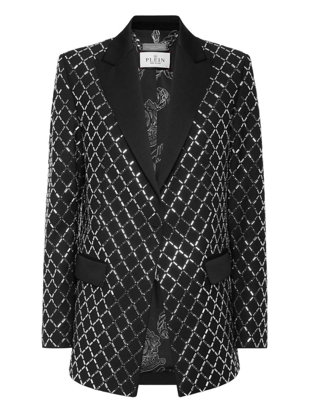 Philipp Plein Crystal Rhombus blazer | Black | Image 1