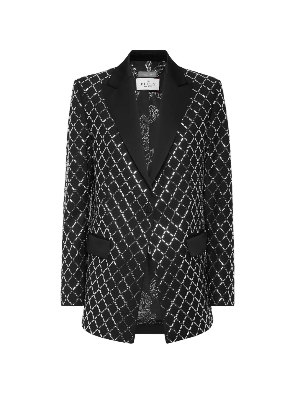 Philipp Plein Blazer Crystal Rhombus - Nero