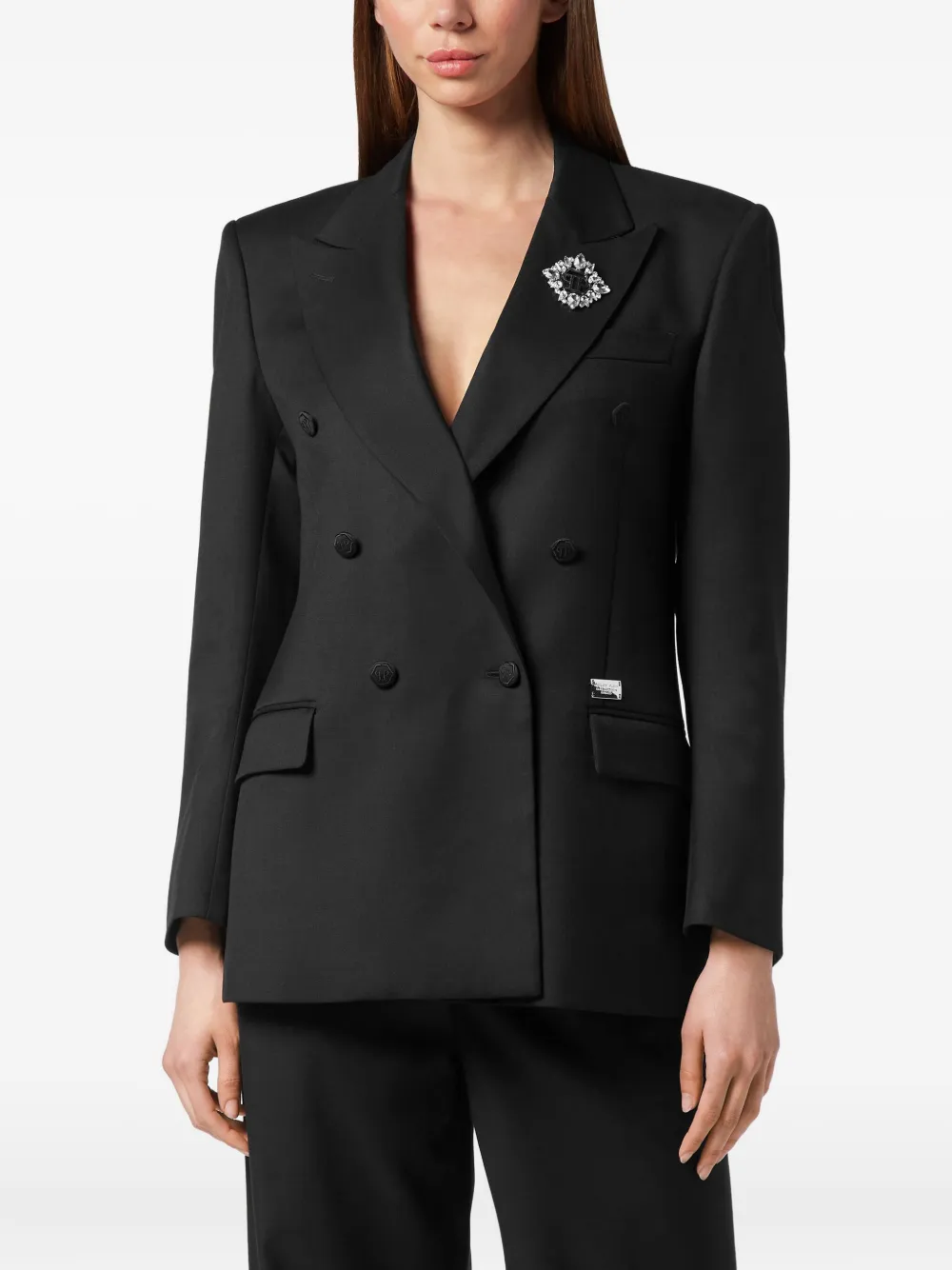 Philipp Plein Blazer met dubbele rij knopen Zwart