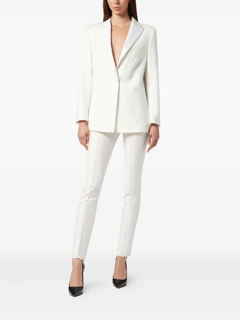 Philipp Plein satin-lapels embroidered blazer | Blazers | Image 2
