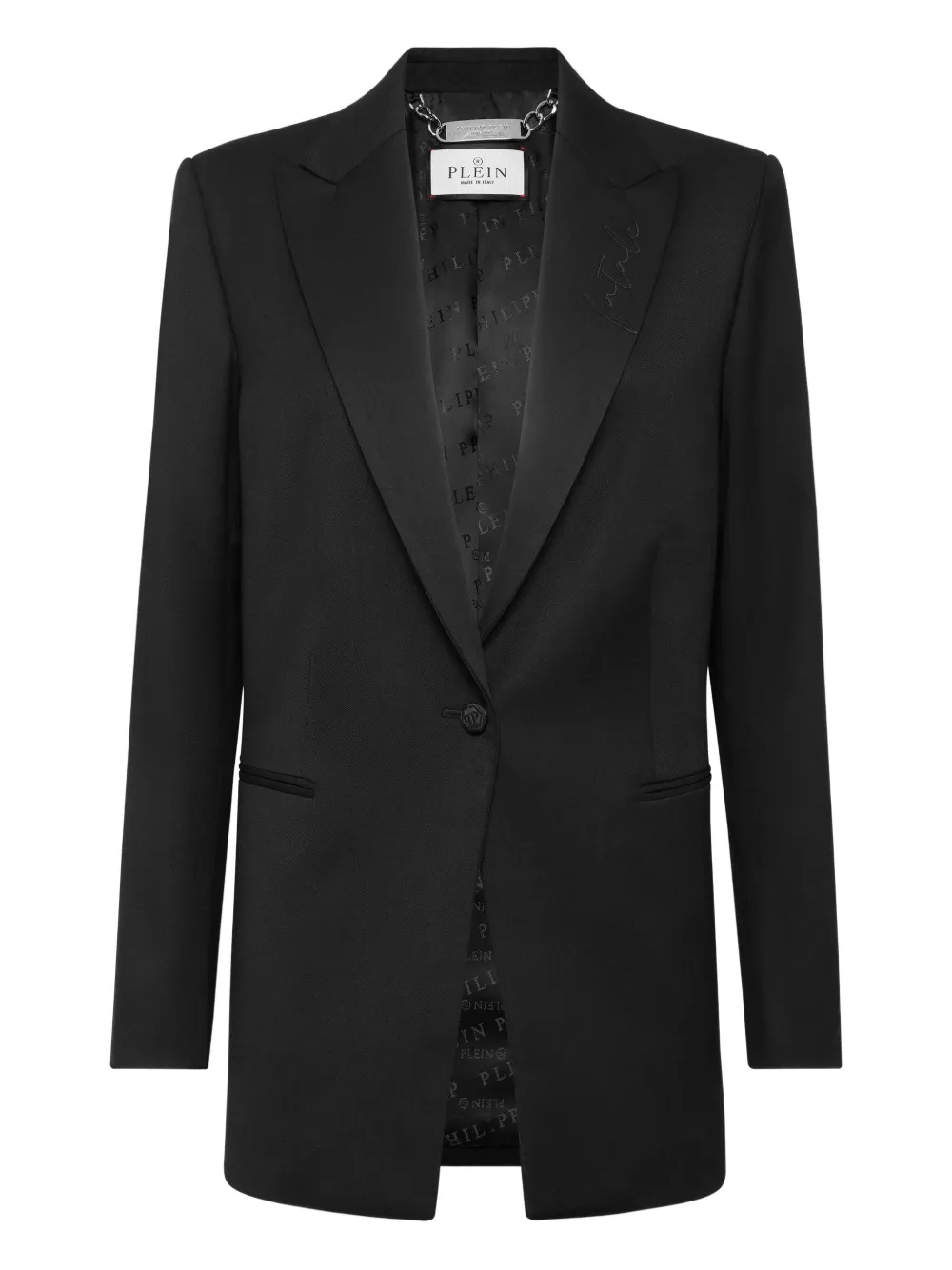 Philipp Plein embroidered single-breasted blazer | Black | Image 1