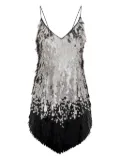 Philipp Plein sequin-embellished backless mini dress - Black