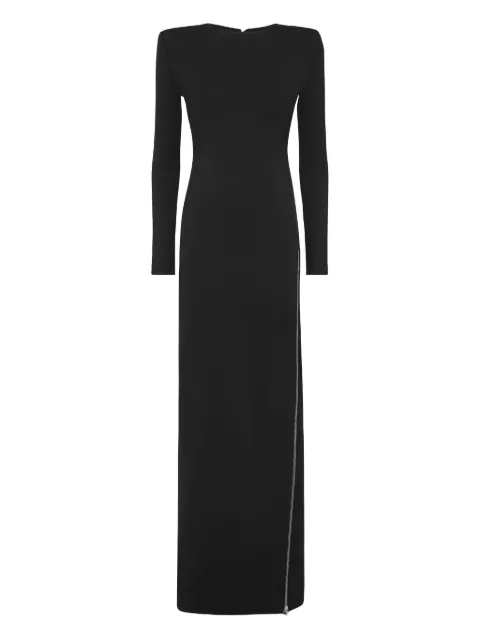 Philipp Plein langærmet kjole med sidelynlås