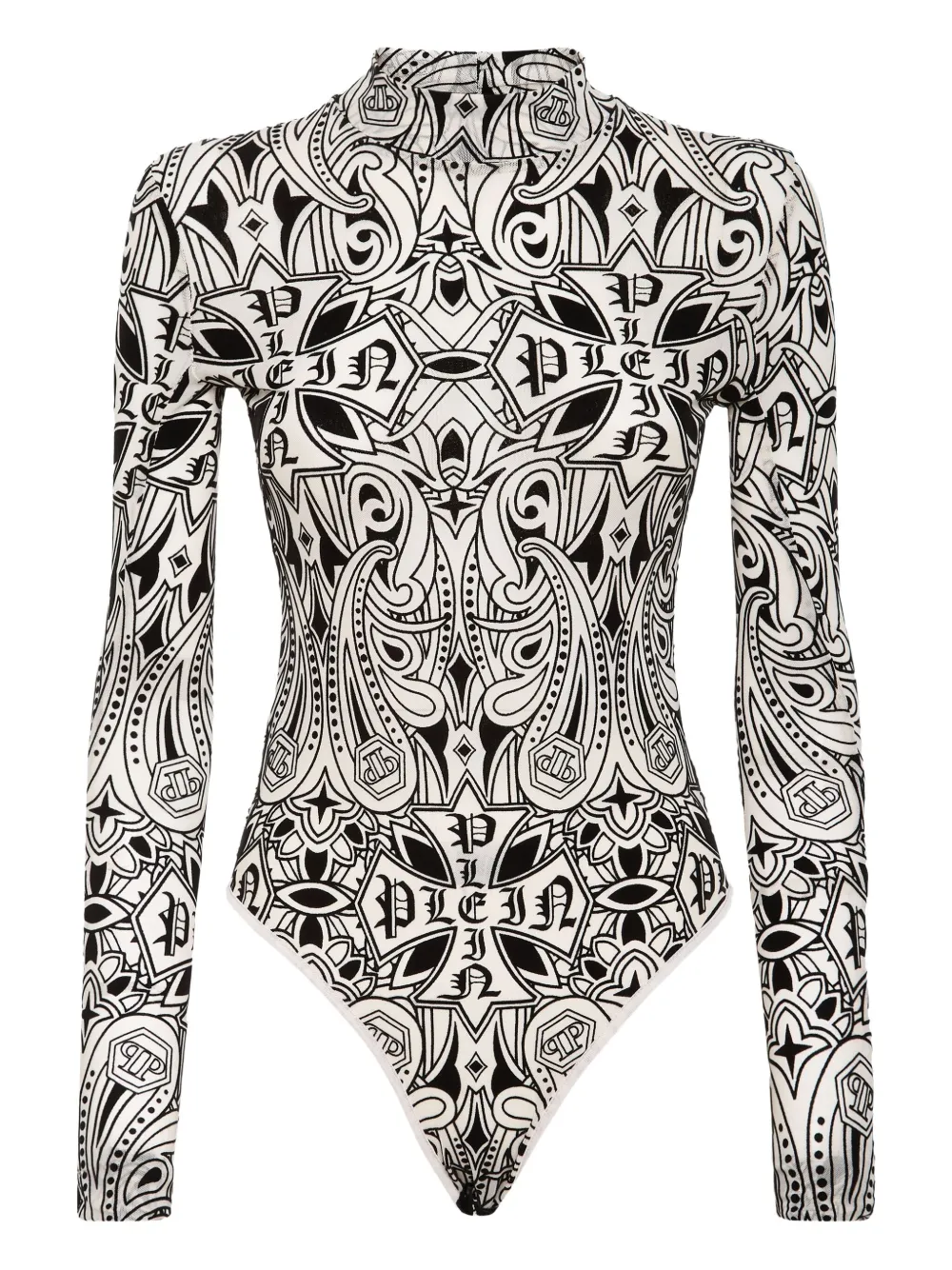 Philipp Plein Gothic Plein Bodysuit In Multi