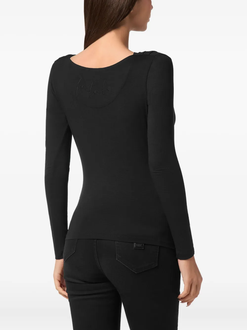 Philipp Plein Top met col Zwart