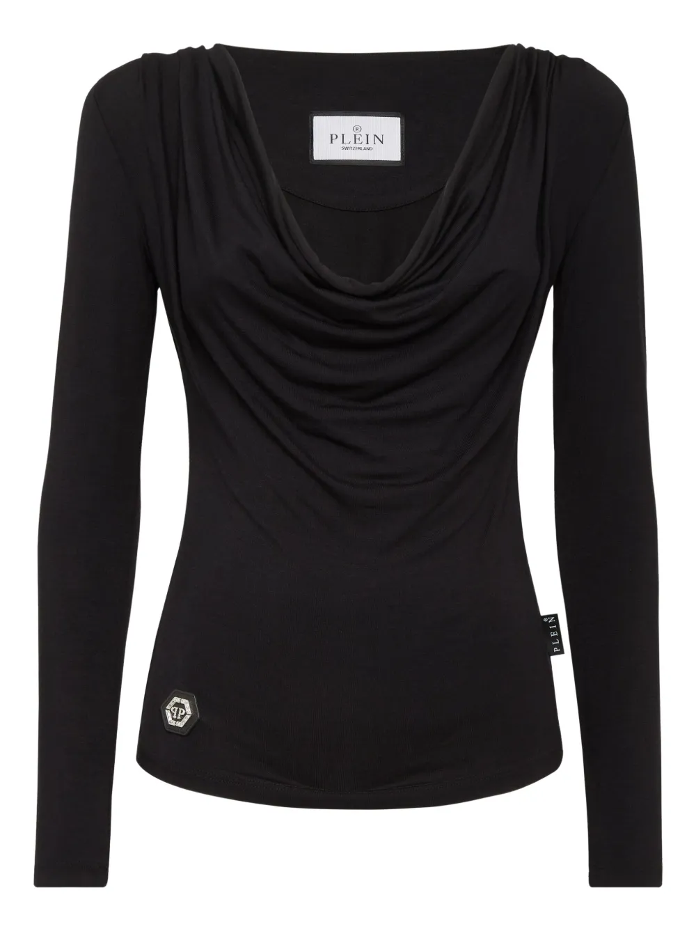 Philipp Plein Top a maniche lunghe - Nero