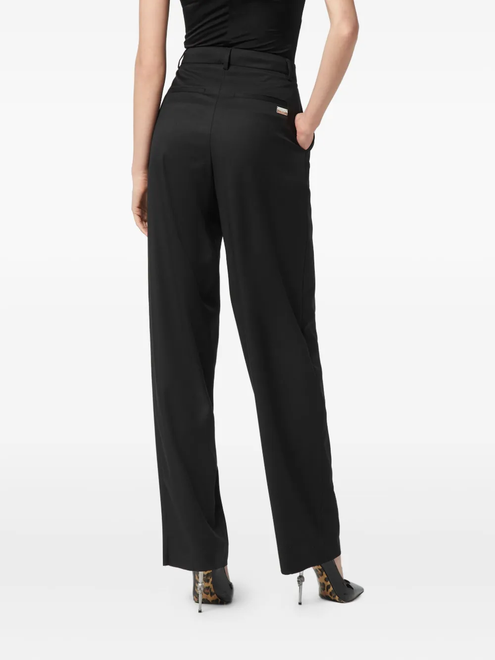Philipp Plein High waist pantalon Zwart