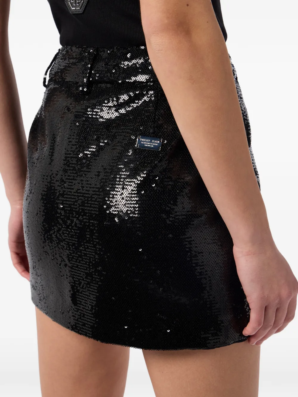 Philipp Plein Mini-rok met pailletten Zwart