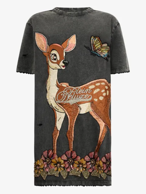 Philipp Plein vestido corto estilo playera con espalda abierta