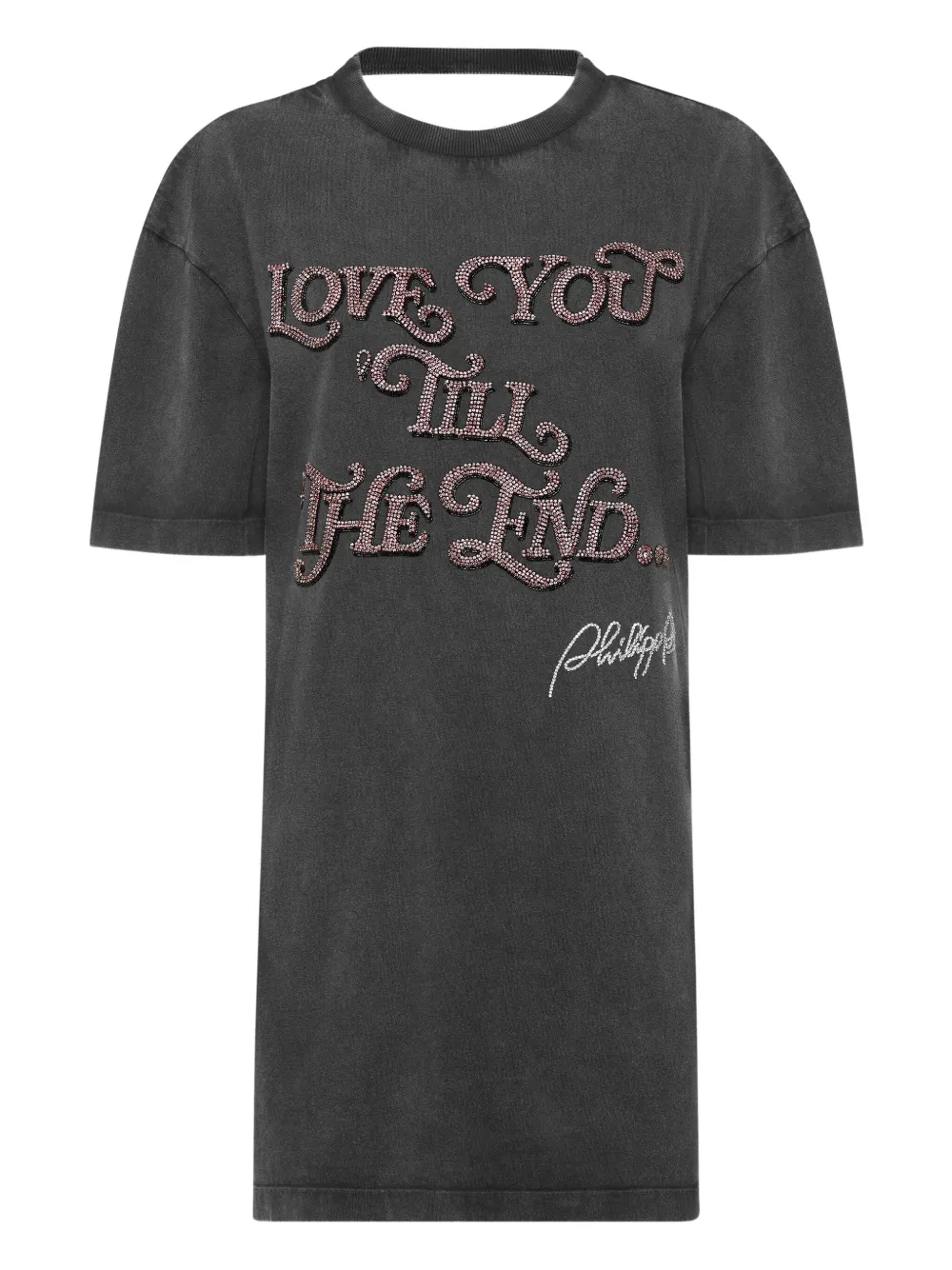 Philipp Plein Rückenfreies Minikleid mit Verzierung - Schwarz