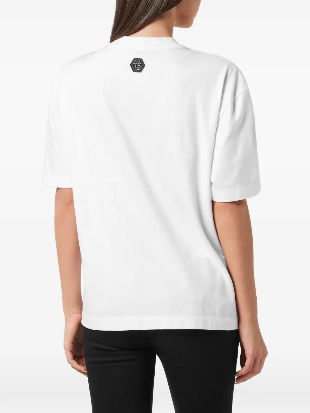 Philipp Plein T-shirt verfraaid met kristallen Wit