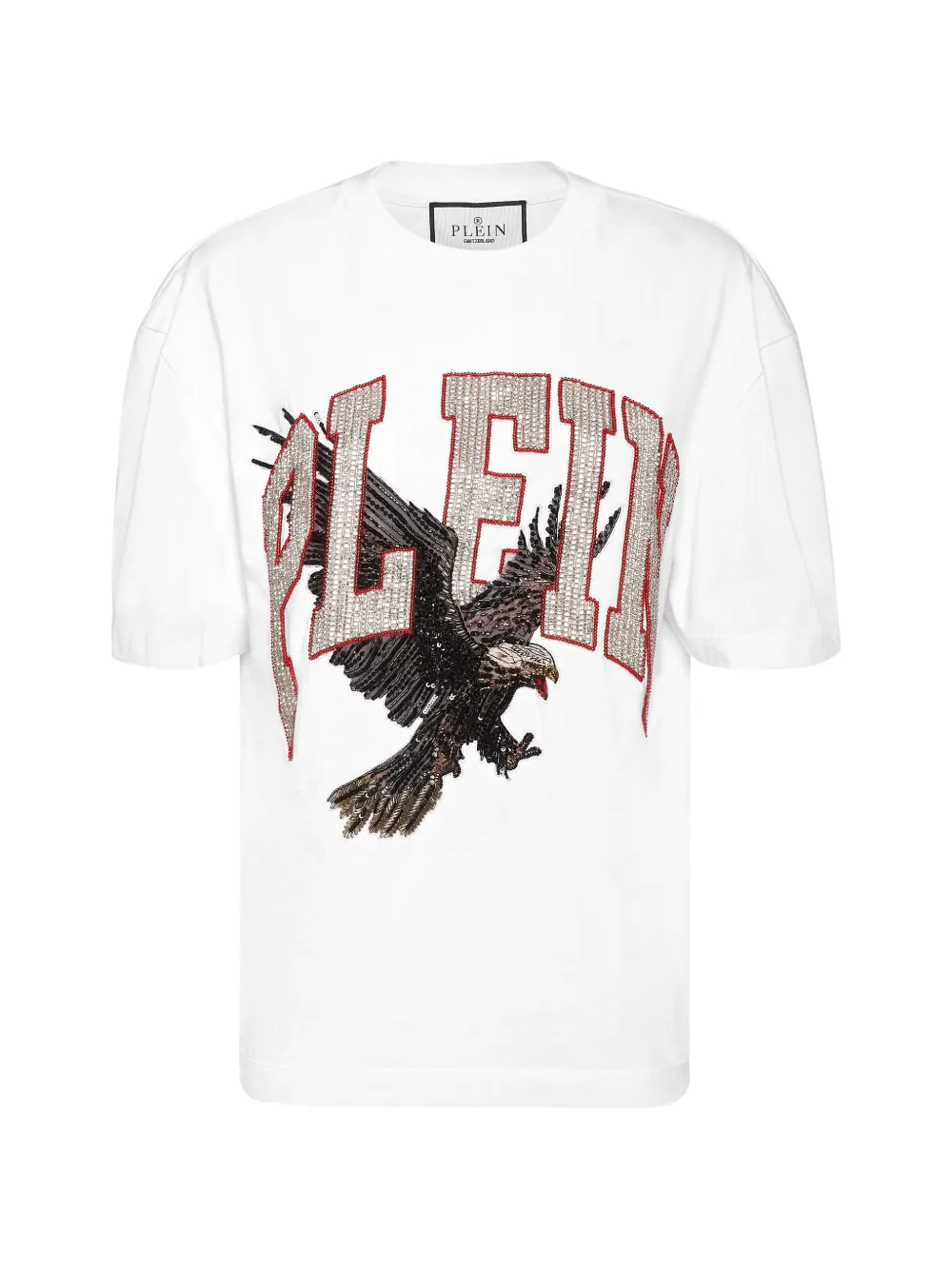 Philipp Plein T-Shirt mit Kristallen - Weiß