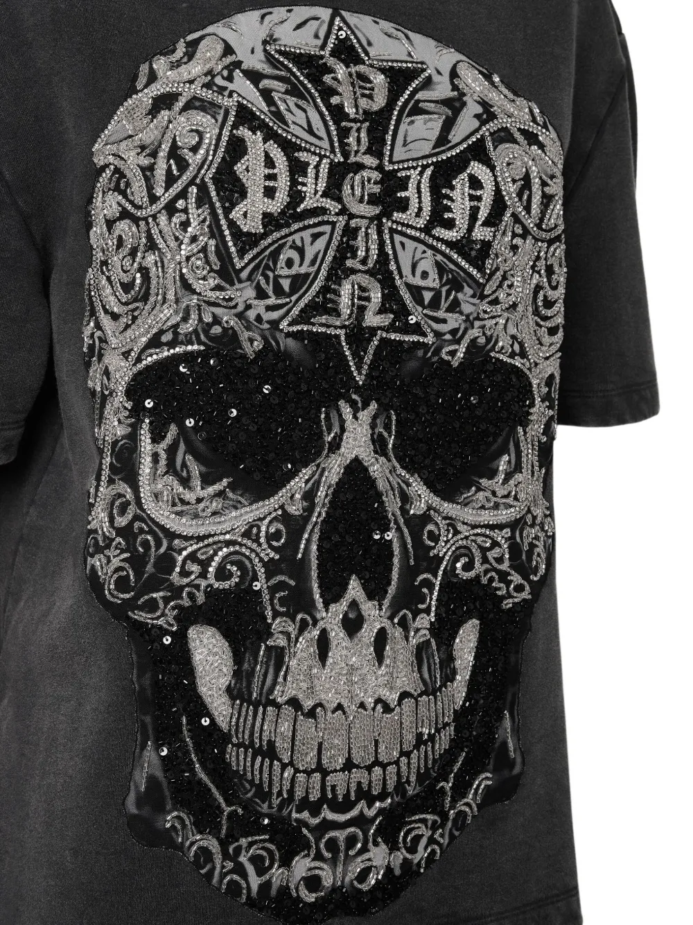 Philipp Plein T-shirt met doodskopprint Zwart