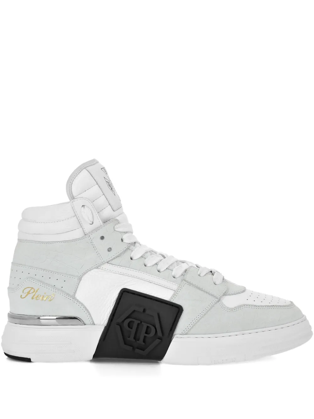 Philipp Plein Phantom Kicks mid-top leather sneakers White