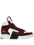 Philipp Plein Phantom Kicks mid-top leather sneakers - Red