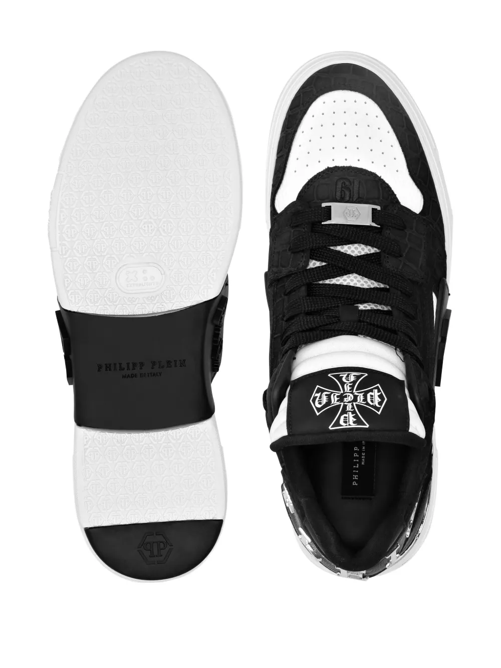 Philipp Plein Phantom Kicks crocodile-effect sneakers Black