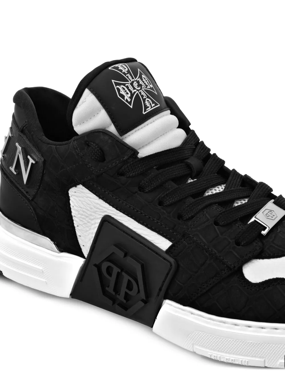Philipp Plein Phantom Kicks crocodile-effect sneakers Black