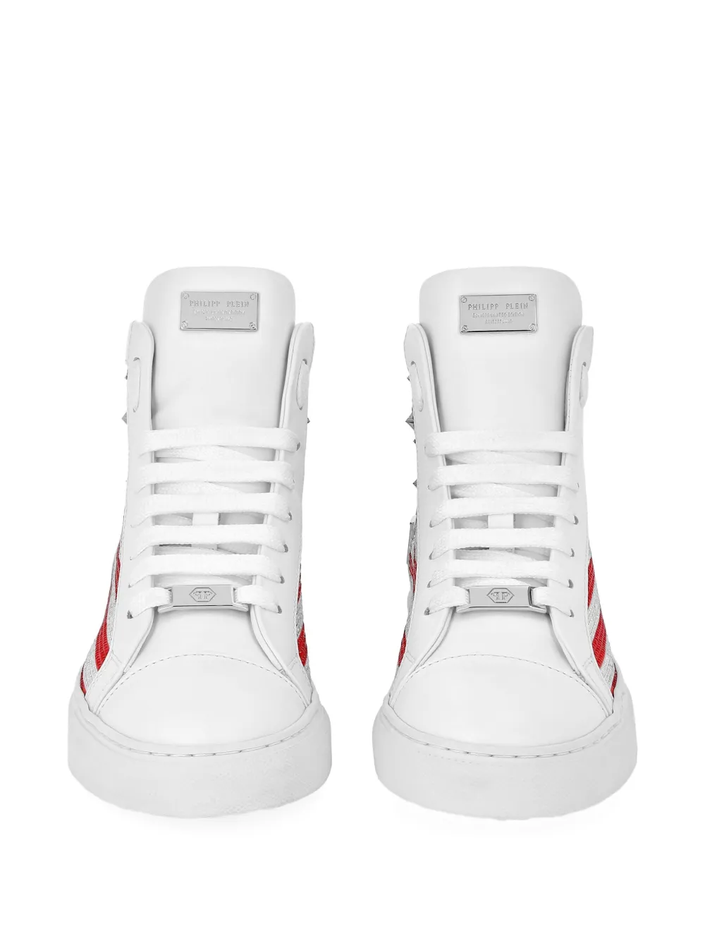 Philipp Plein Rhinestone-embellished High-top Sneakers In White