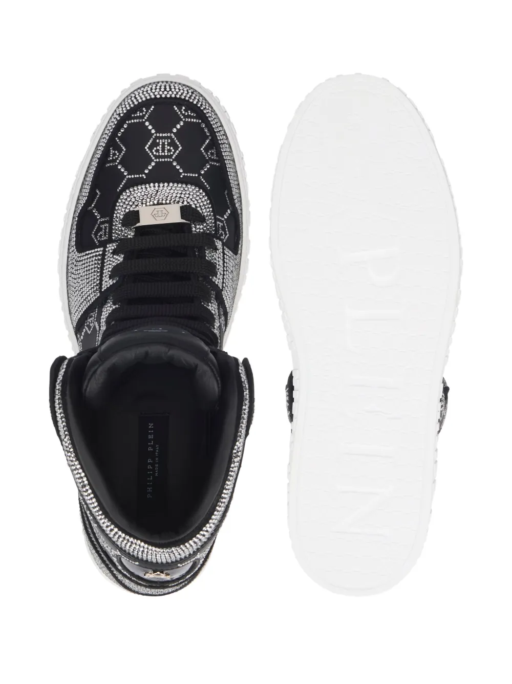 Philipp Plein Carson sneakers met monogram Zwart