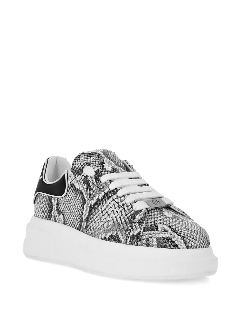 Philipp Plein Roccia python-print low-top sneakers White