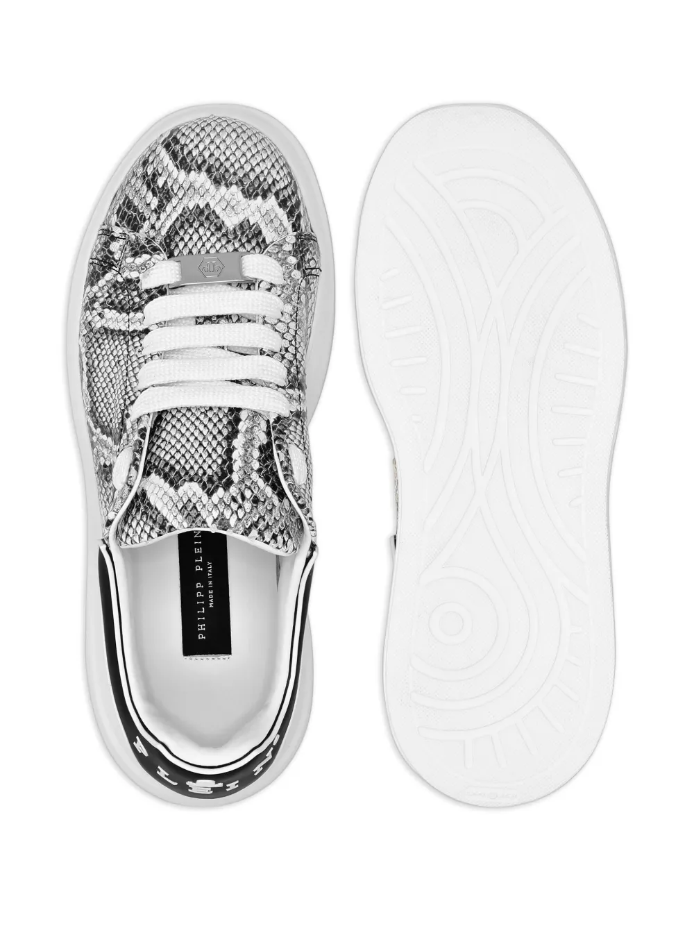 Philipp Plein Roccia python-print low-top sneakers White