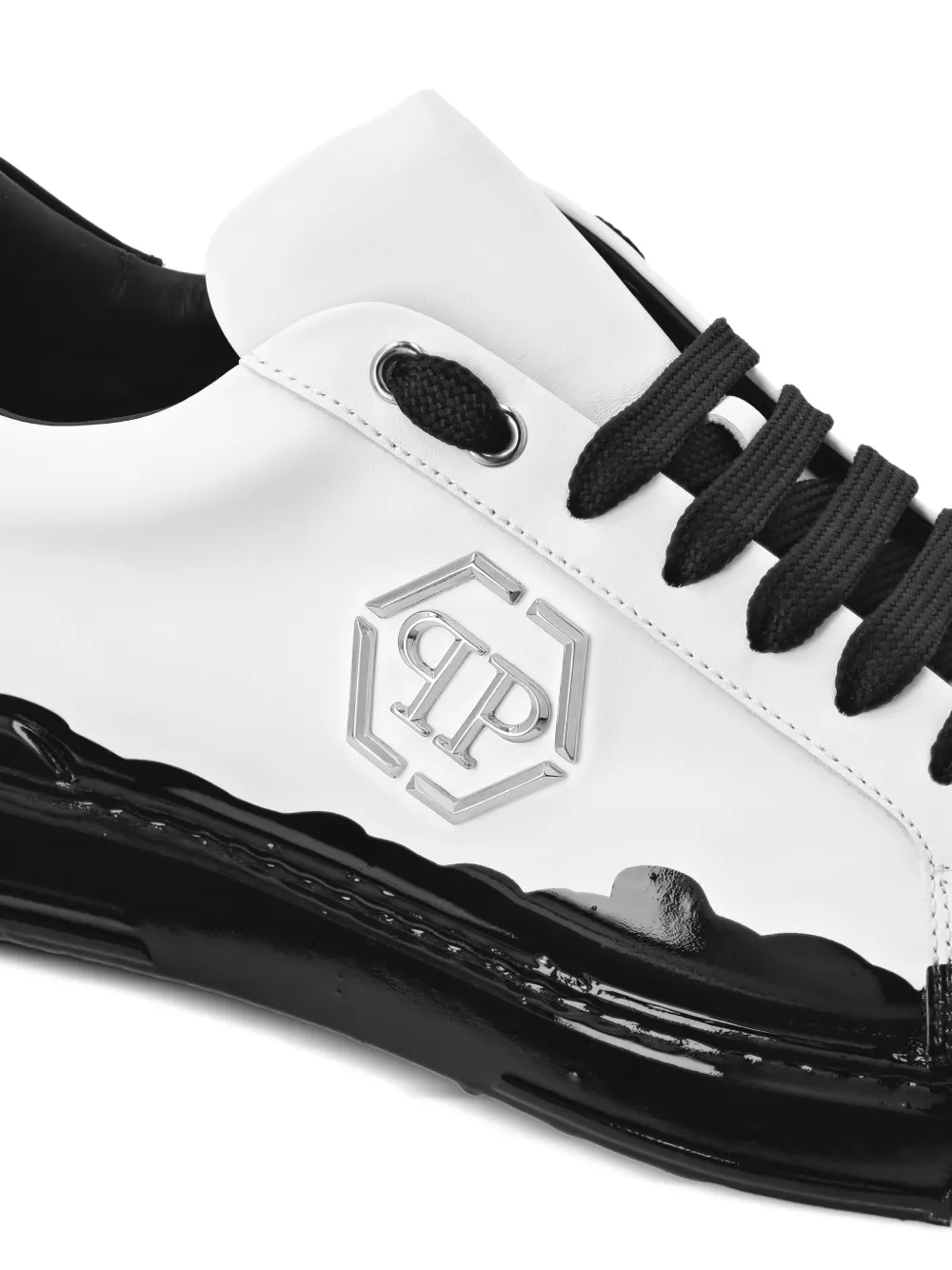 Philipp Plein Low-top sneakers met verfspatten Zwart