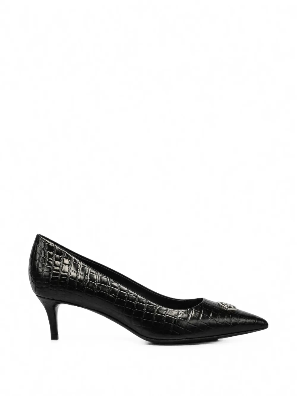 Philipp Plein Hexagon croc-effect pumps