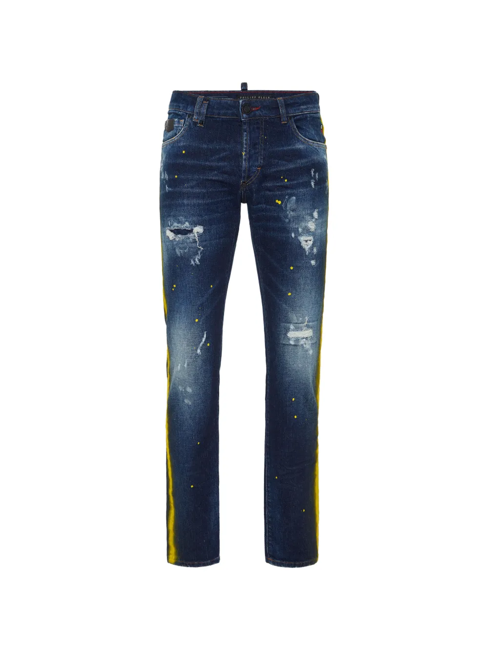 Philipp Plein Jeans con effetto vernice - Blu