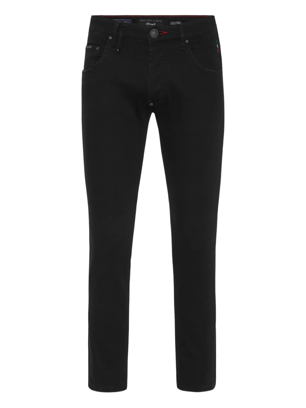 Philipp Plein star-patch straight-leg jeans Zwart
