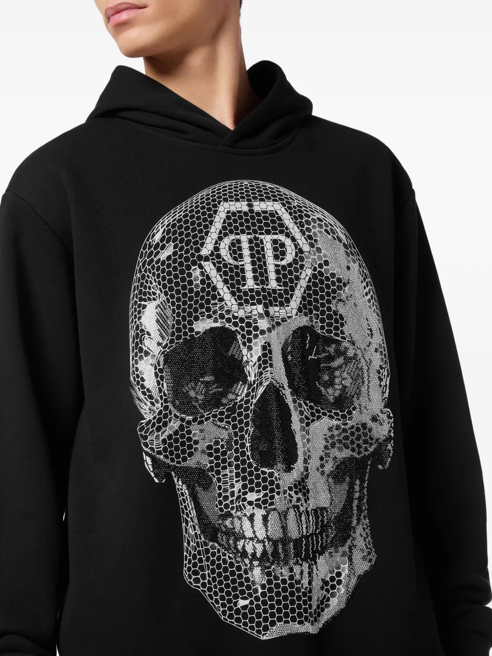 Philipp Plein Hoodie met doodskopprint Zwart
