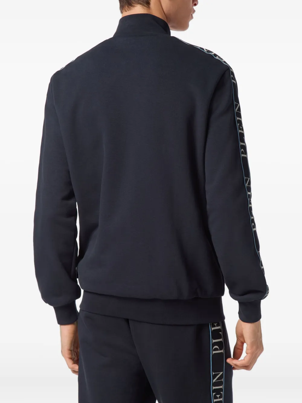 Philipp Plein Katoenen sweater met rits Blauw