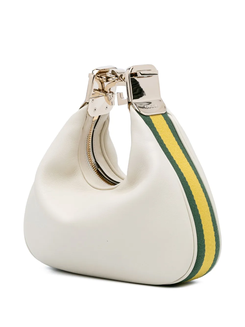 Pre-owned Gucci 2016-2024 Small Leather Web Attache Crossbody Bag