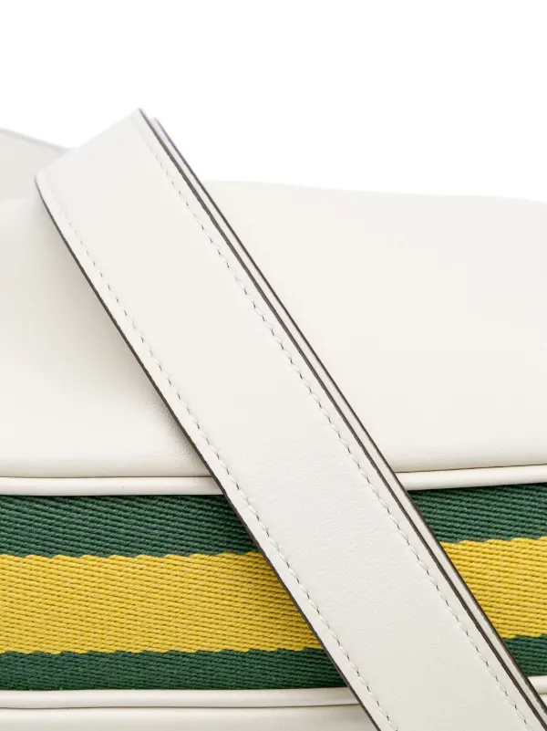 Gucci ホワイトレザー ショルダーバッグ Gucci Pre-Owned 2016-2024 スモール レザー ウェブ アタッシェ