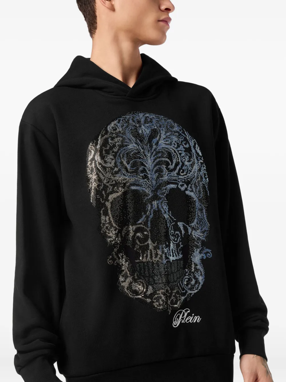 Philipp Plein Hoodie met doodskoppatroon Zwart