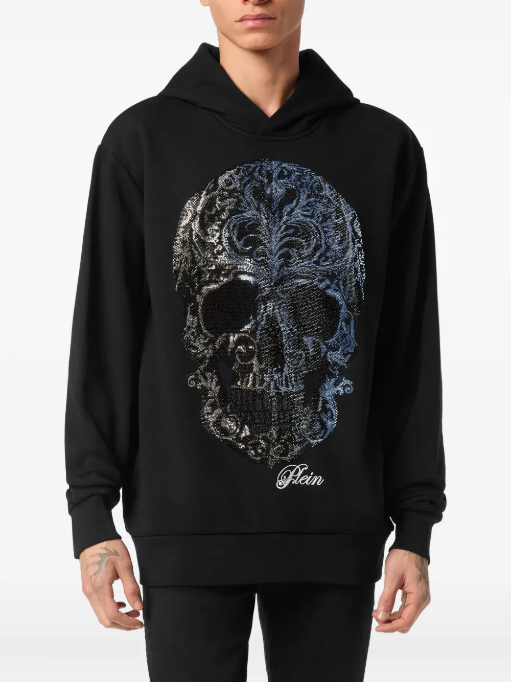 Philipp Plein Hoodie met doodskoppatroon Zwart
