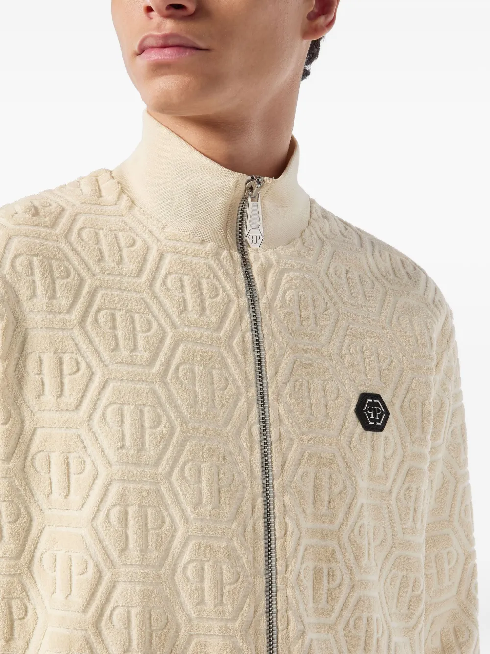 Philipp Plein Wollen trainingsjack Beige