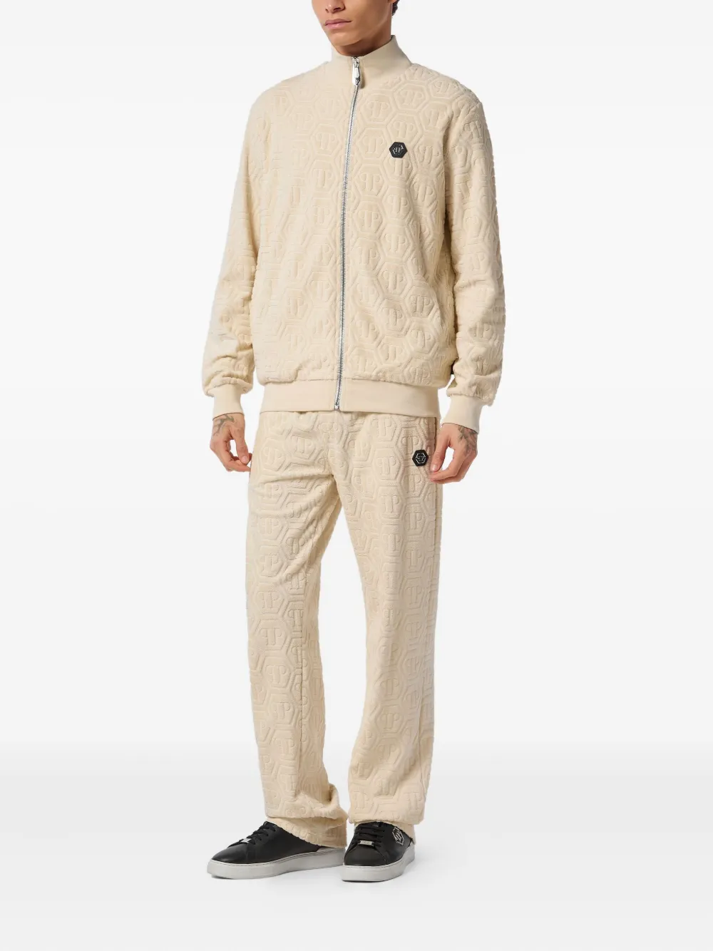 Philipp Plein Wollen trainingsjack Beige