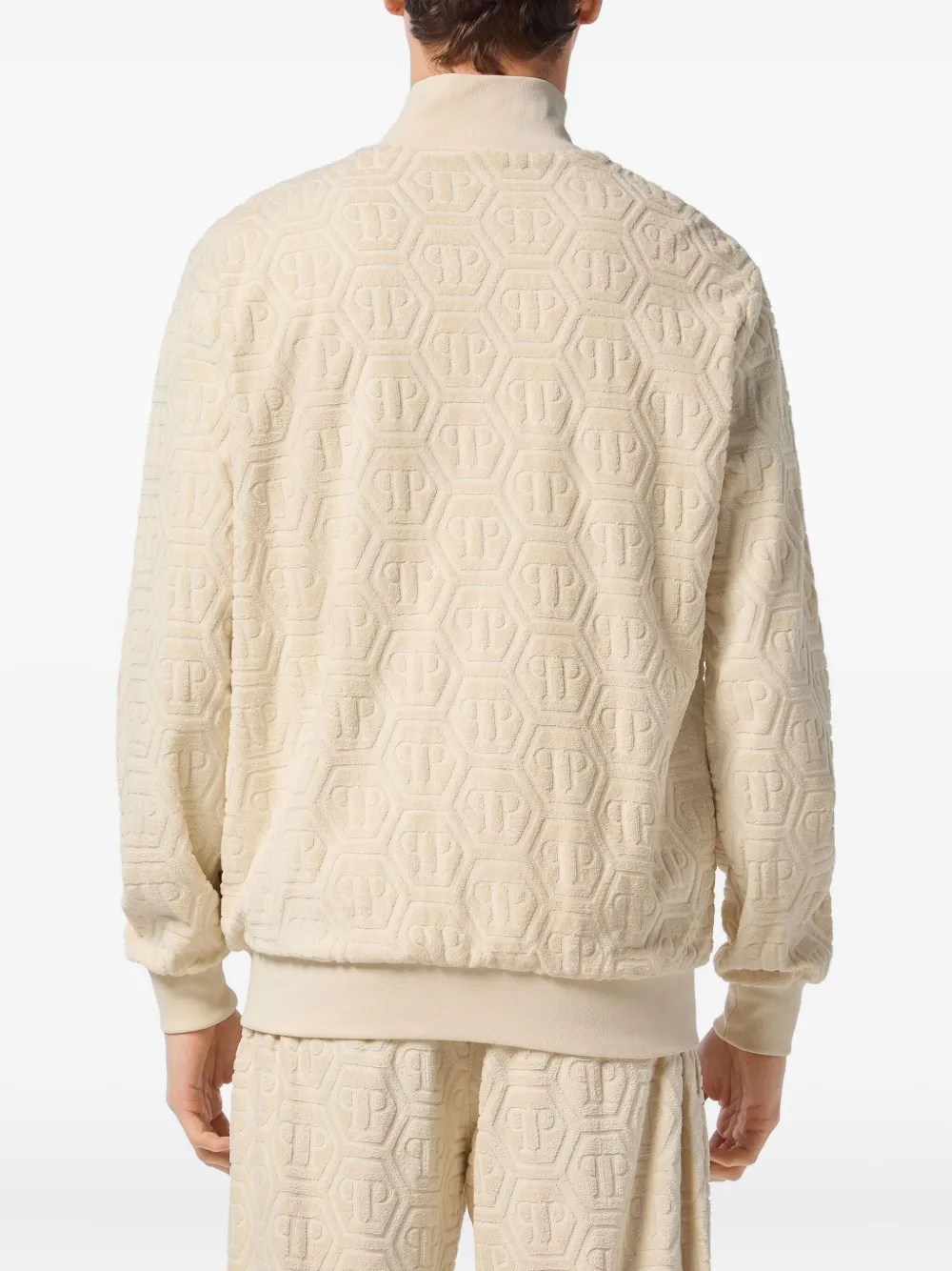 Philipp Plein Wollen trainingsjack Beige