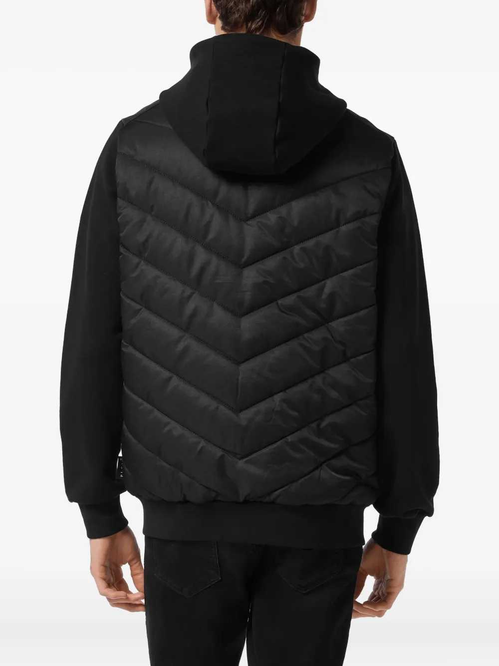 Philipp Plein Gevoerd jack met capuchon Zwart