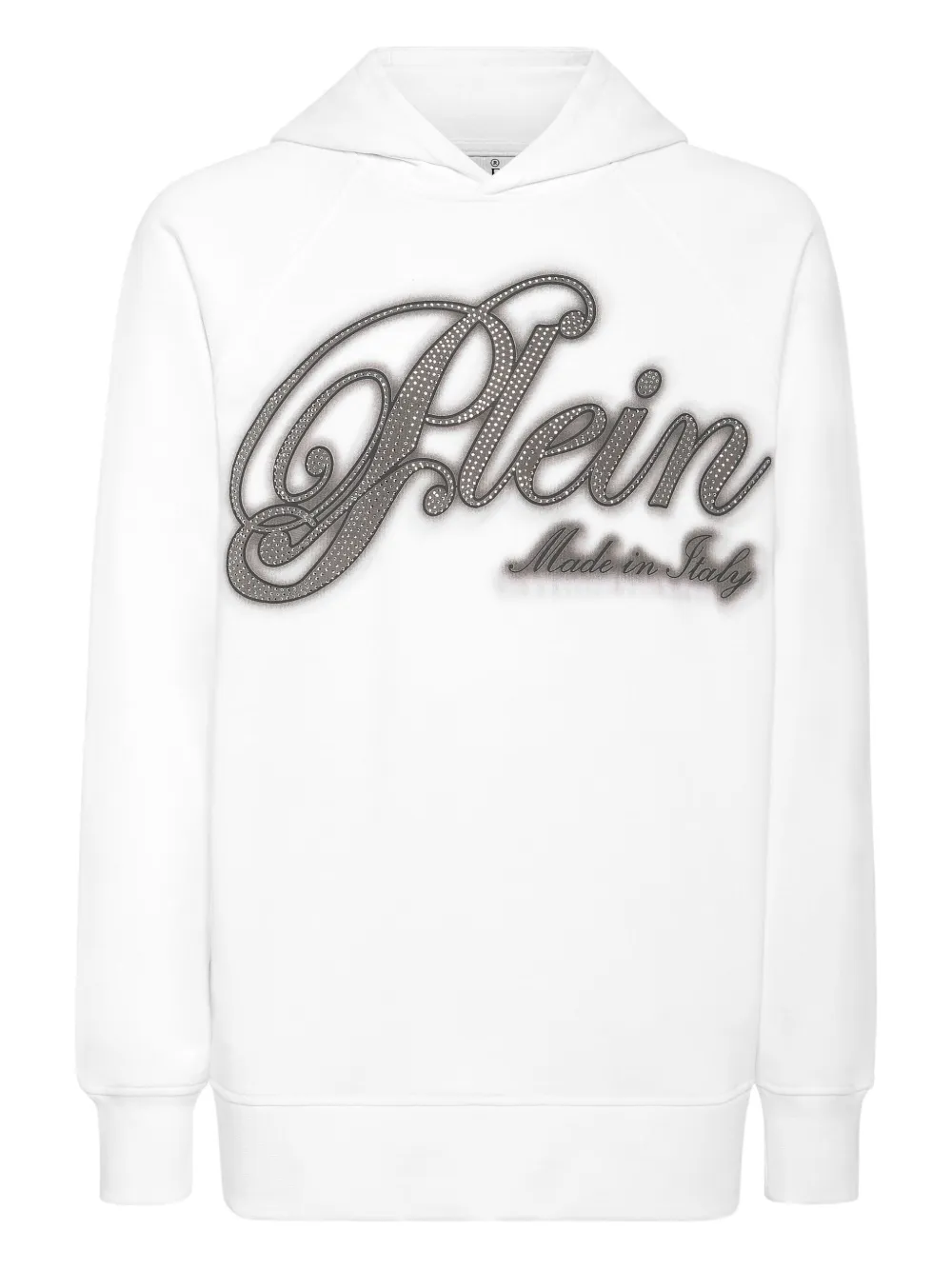 Philipp Plein Hoodie verfraaid met stras Wit
