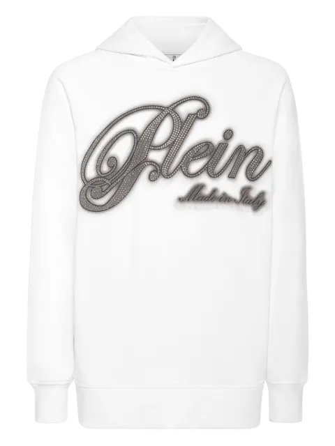 Philipp Plein hættetrøje med rhinstenudsmykning