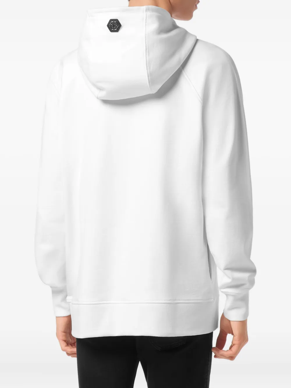 Philipp Plein Hoodie verfraaid met stras Wit
