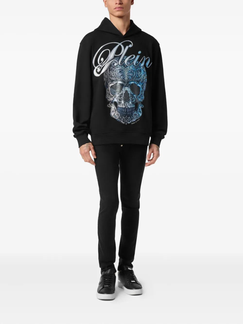 Philipp Plein skull-print hoodie Zwart