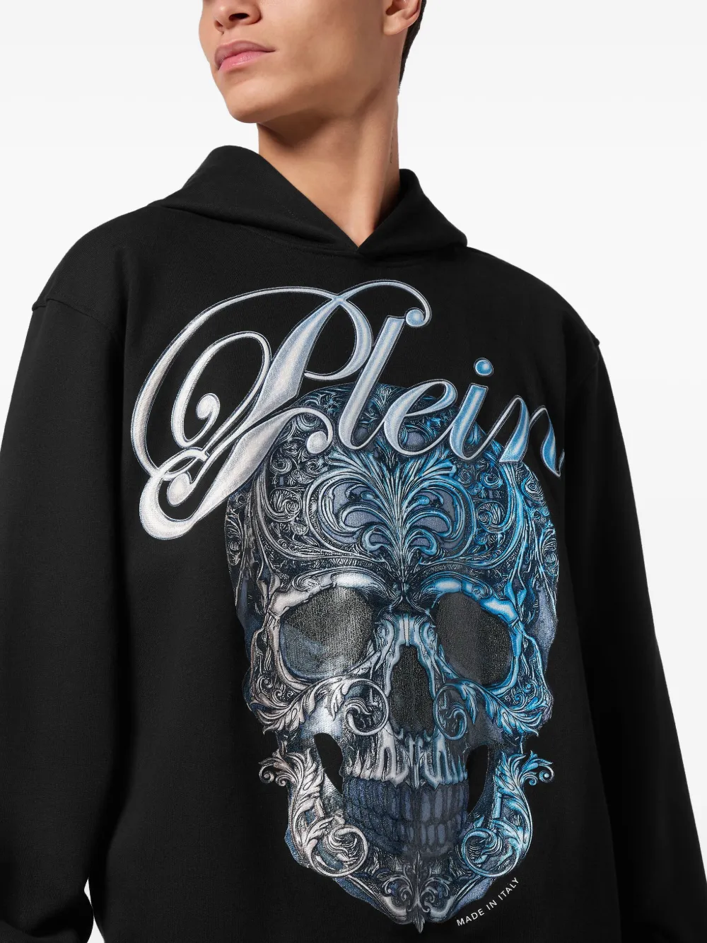 Philipp Plein skull-print hoodie Zwart