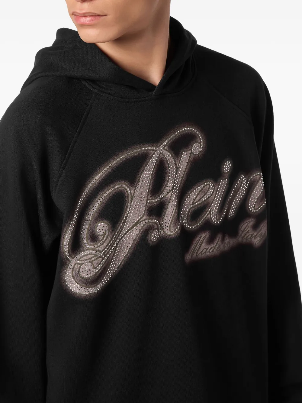 Philipp Plein rhinestone-embellished hoodie Zwart
