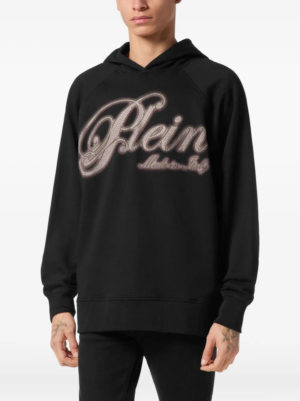 Philipp Plein rhinestone-embellished hoodie Zwart
