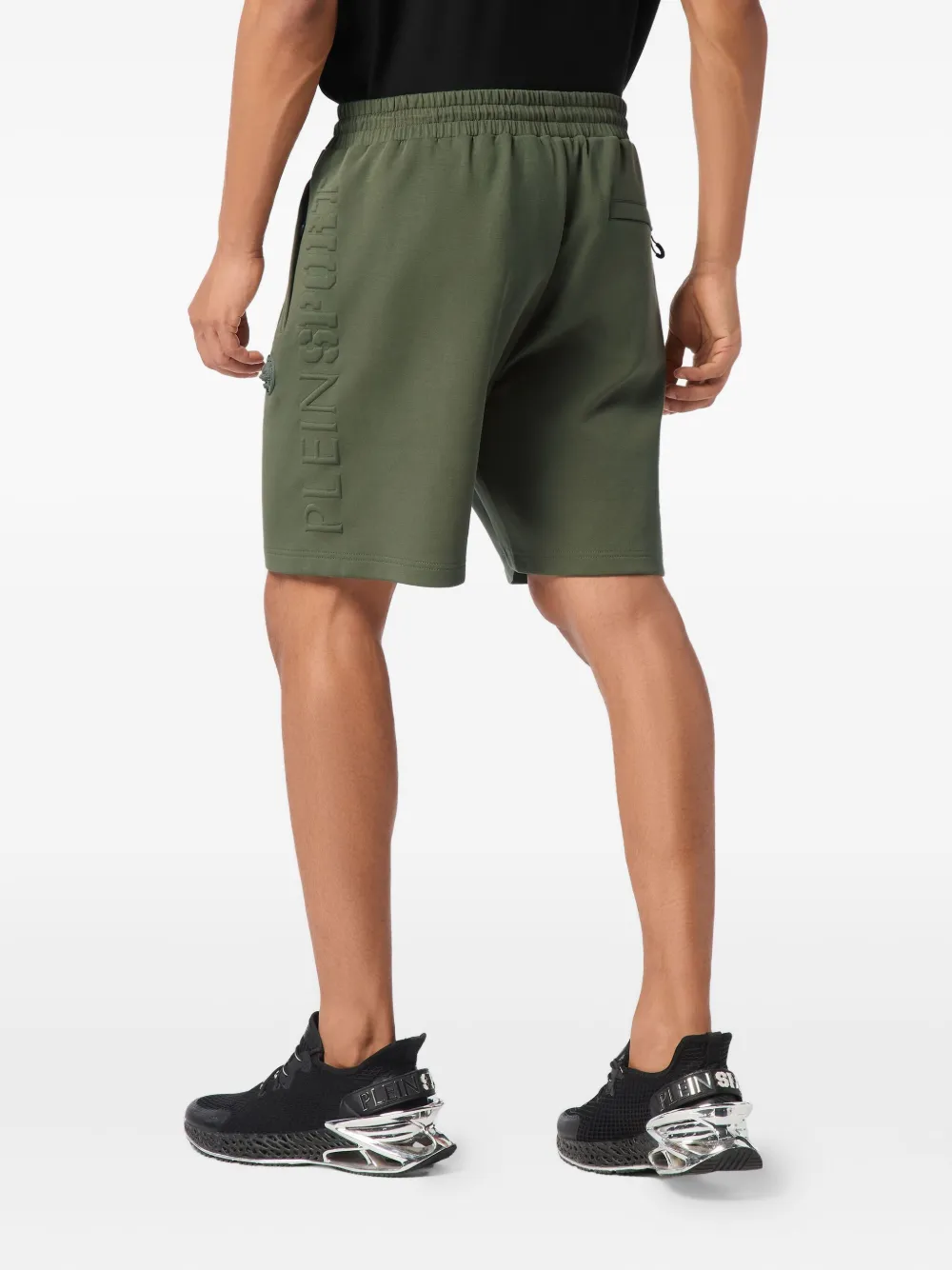 Plein Sport Trainingsshorts met logo Groen