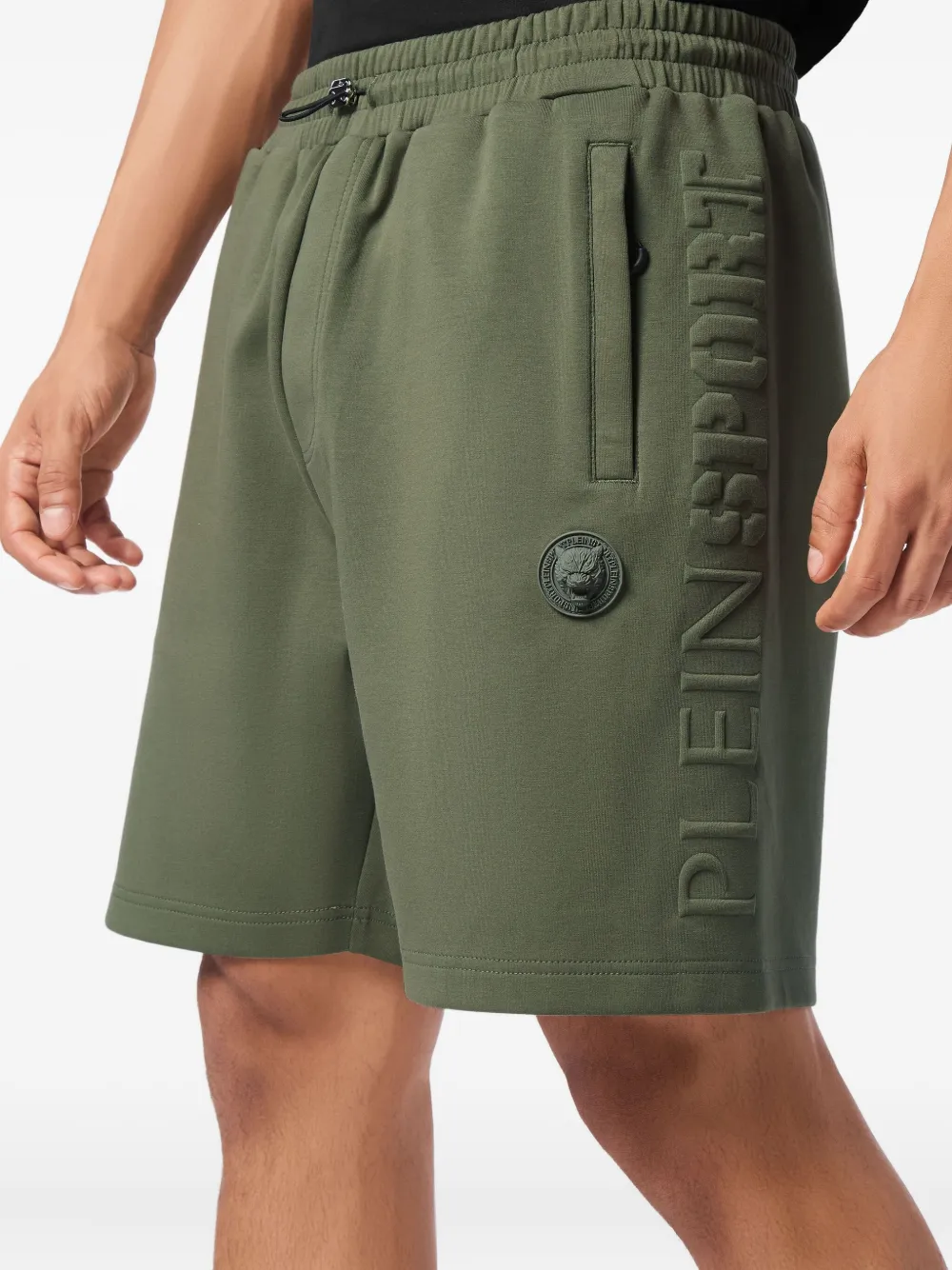 Plein Sport Trainingsshorts met logo Groen