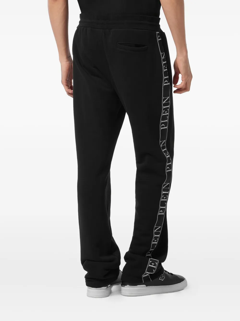 Philipp Plein Fleece trainingsbroek met logoband Zwart